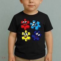Autism Awareness With Smiling Puzzles Toddler T-Shirt thumb 2