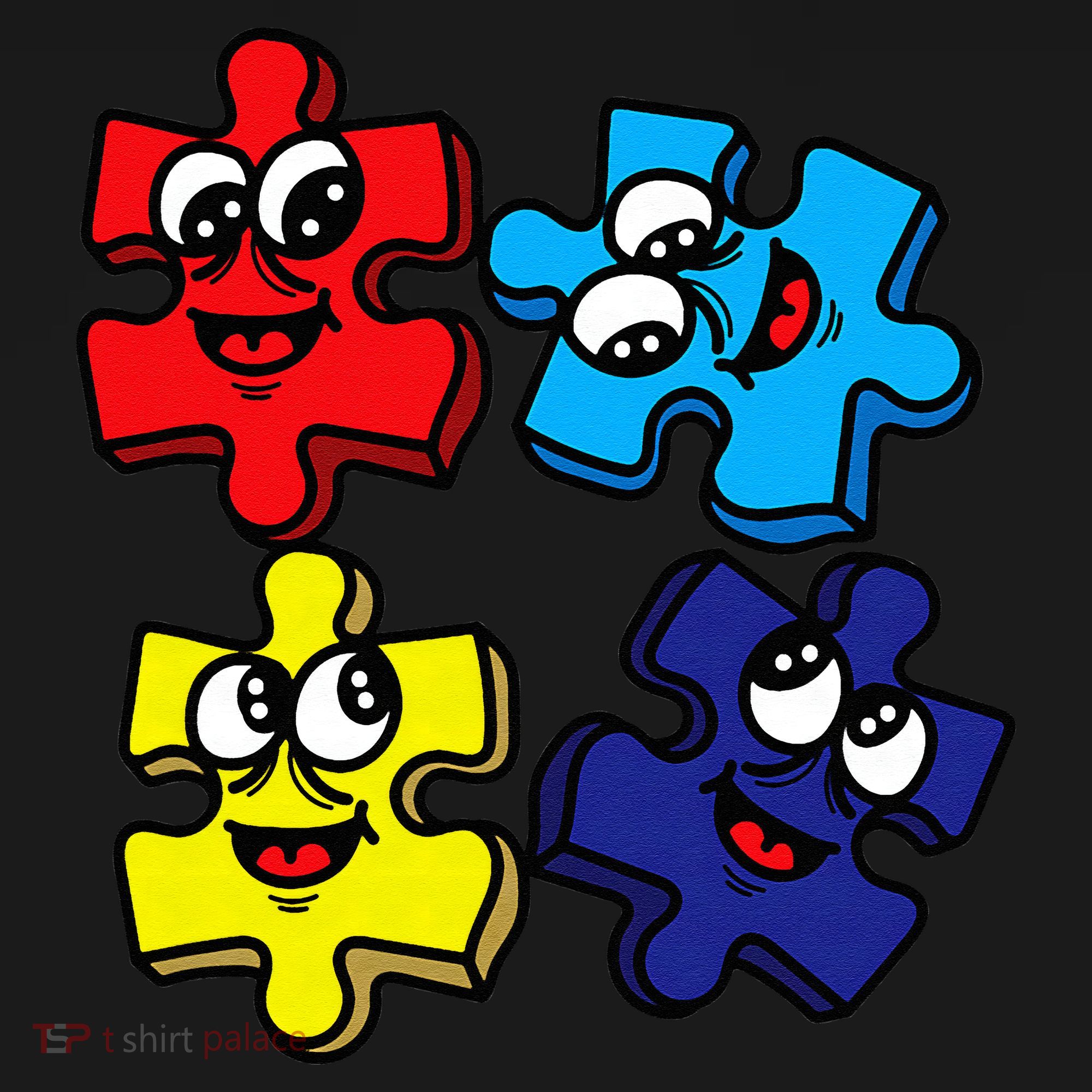 Autism Awareness With Smiling Puzzles Tote Bag