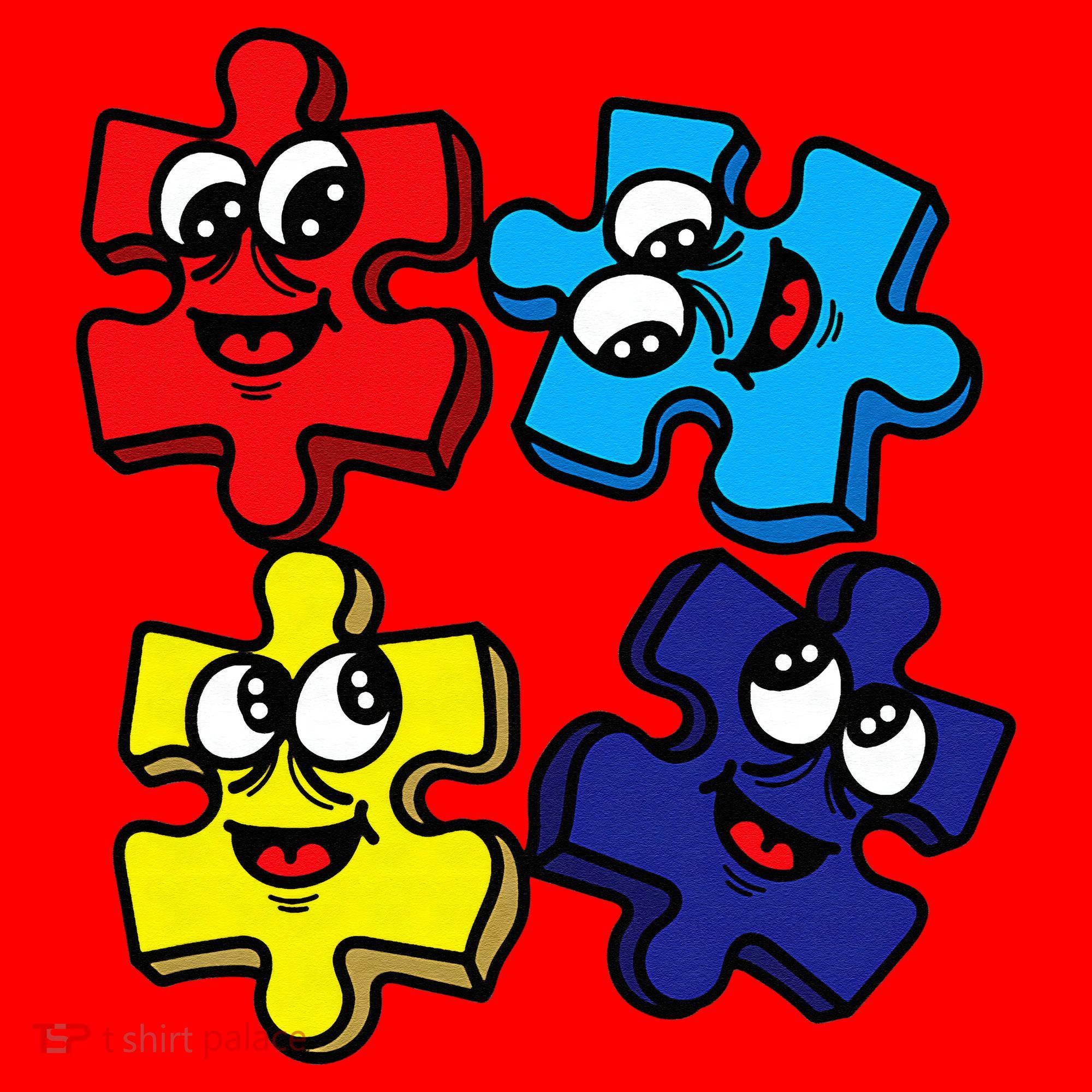 Autism Awareness With Smiling Puzzles Santa Hat