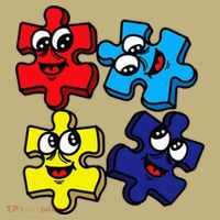 Autism Awareness With Smiling Puzzles Long Sleeve Shirt thumb 2