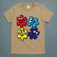 Autism Awareness With Smiling Puzzles T-Shirt thumb 5