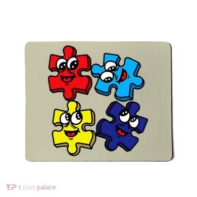 Autism Awareness With Smiling Puzzles Mousepad