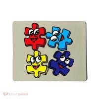 Autism Awareness With Smiling Puzzles Mousepad thumb 0