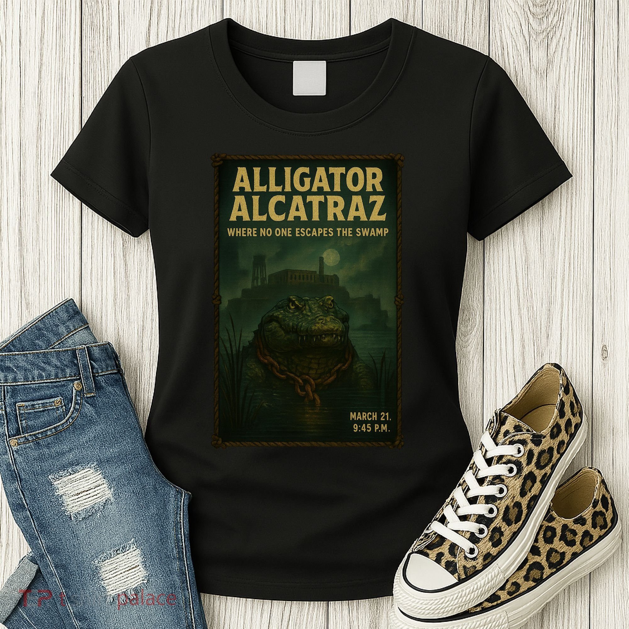 Alligator Alcatraz Where No One Escapes The Swamp Women's T-Shirt