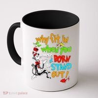 Autism Autist Why Fit In When You Were Born To Stand Out Coffee Mug thumb 0