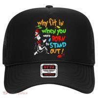 Autism Autist Why Fit In When You Were Born To Stand Out Hat thumb 0
