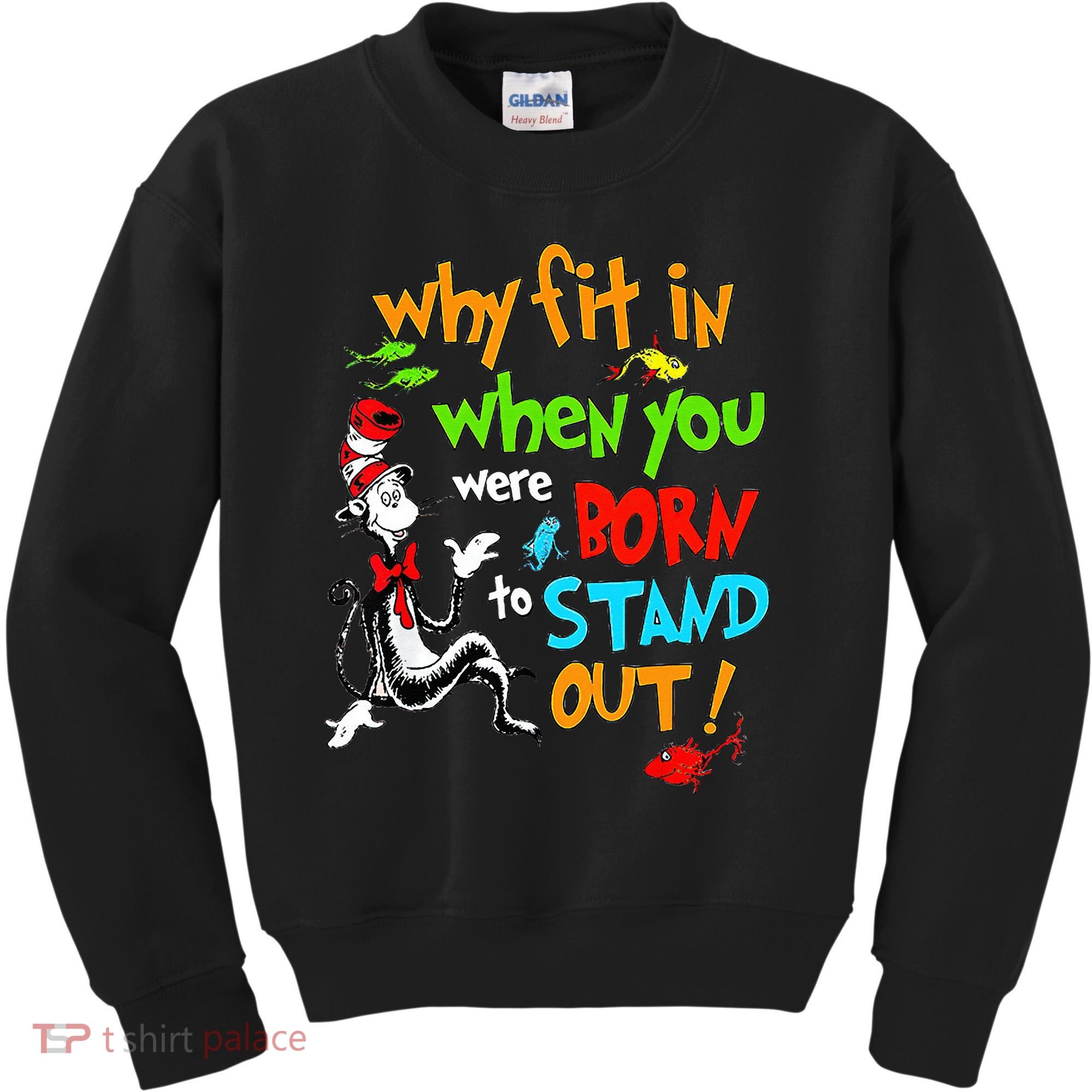 Autism Autist Why Fit In When You Were Born To Stand Out Kids Sweatshirt