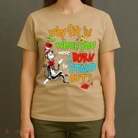 Autism Autist Why Fit In When You Were Born To Stand Out T-Shirt thumb 4