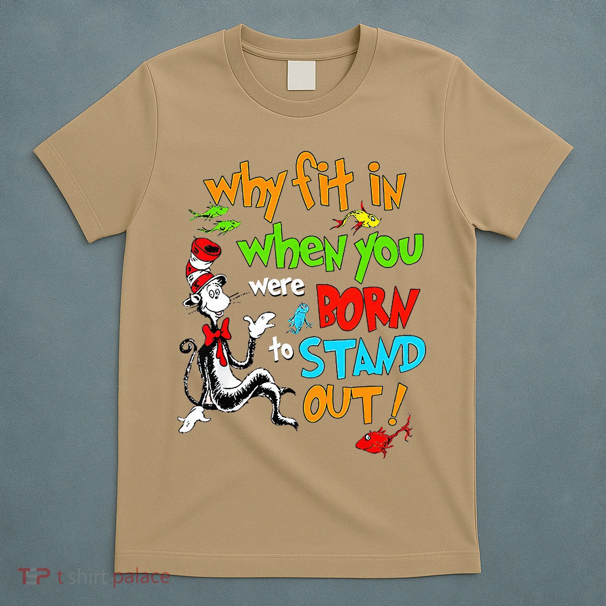 Autism Autist Why Fit In When You Were Born To Stand Out T-Shirt