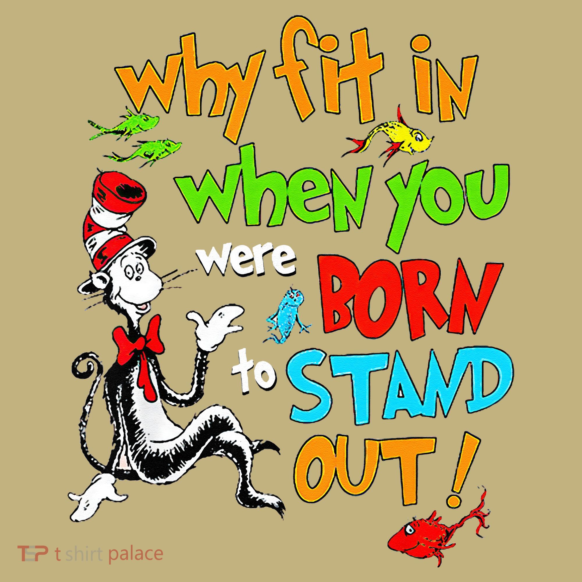 Autism Autist Why Fit In When You Were Born To Stand Out T-Shirt