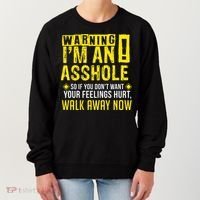 Asshole Assholes Warning Vulgar Profanity Fun Gag Gift Women's Sweatshirt thumb 0