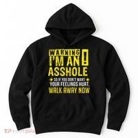 Asshole Assholes Warning Vulgar Profanity Fun Gag Gift Hoodie thumb 0