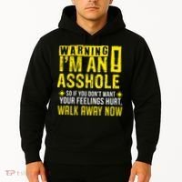 Asshole Assholes Warning Vulgar Profanity Fun Gag Gift Hoodie thumb 2