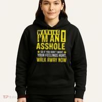 Asshole Assholes Warning Vulgar Profanity Fun Gag Gift Hoodie thumb 5