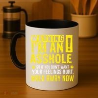 Asshole Assholes Warning Vulgar Profanity Fun Gag Gift Coffee Mug thumb 4