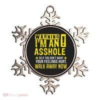 Asshole Assholes Warning Vulgar Profanity Fun Gag Gift Ornament thumb 0