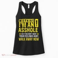 Asshole Assholes Warning Vulgar Profanity Fun Gag Gift Women's Tank Top thumb 0