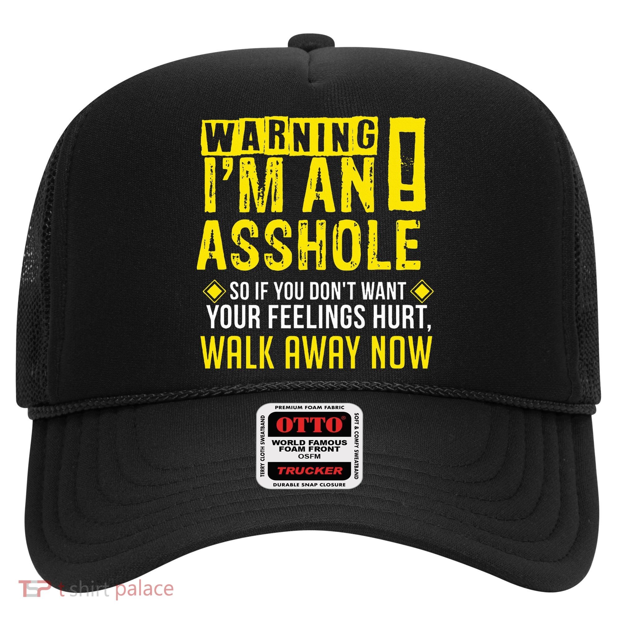 Asshole Assholes Warning Vulgar Profanity Fun Gag Gift Hat