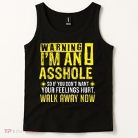 Asshole Assholes Warning Vulgar Profanity Fun Gag Gift Tank Top thumb 2