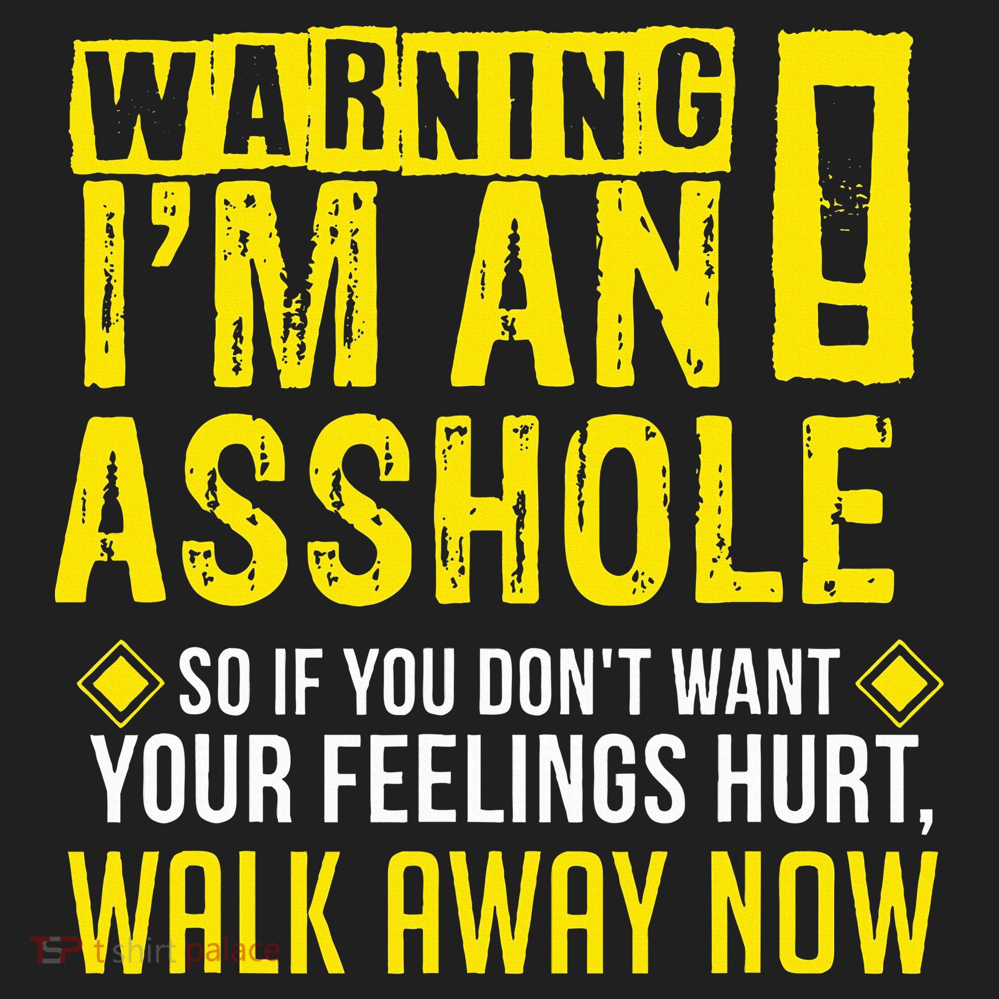 Asshole Assholes Warning Vulgar Profanity Fun Gag Gift Golf Towel