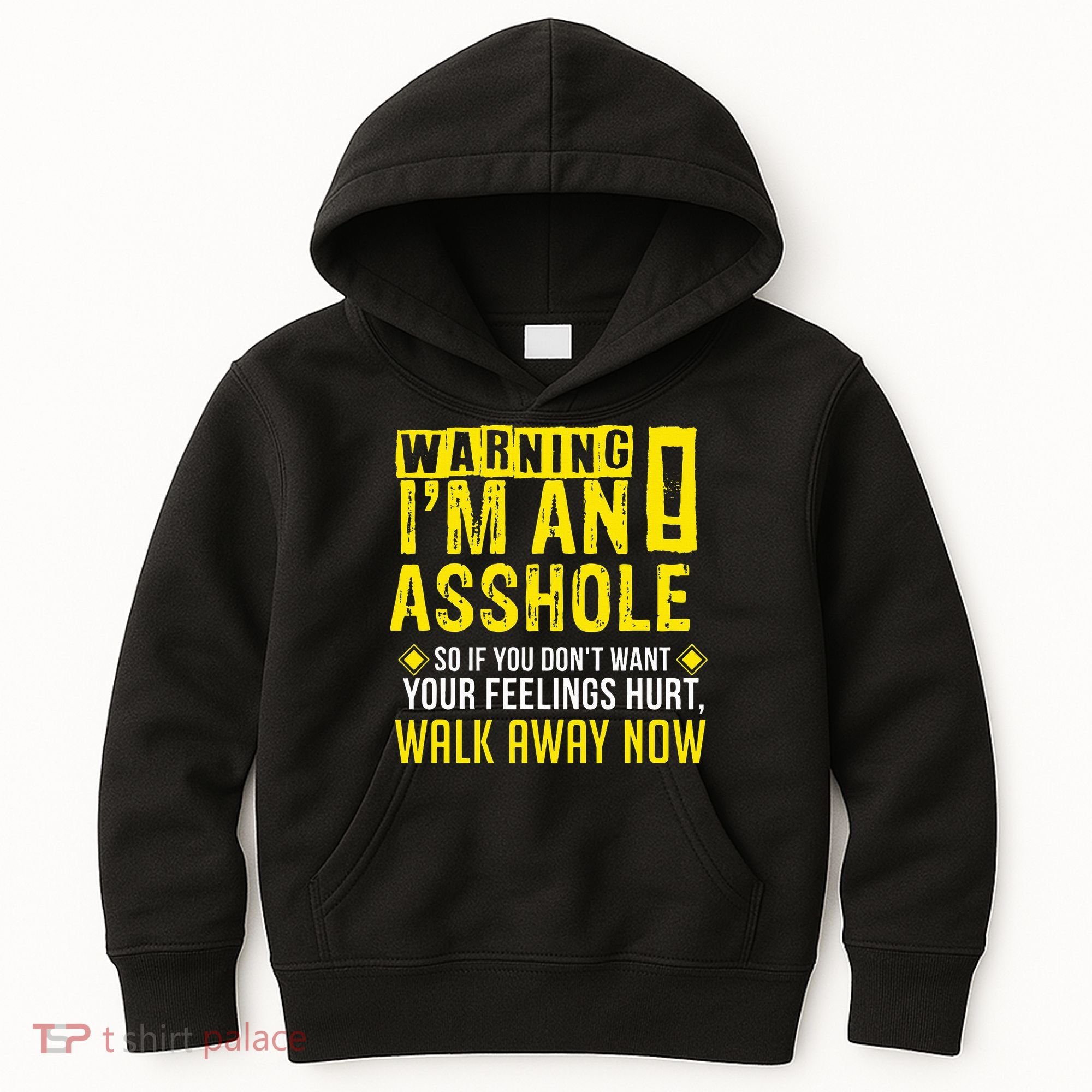 Asshole Assholes Warning Vulgar Profanity Fun Gag Gift Kids Hoodie