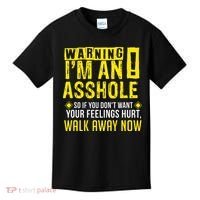 Asshole Assholes Warning Vulgar Profanity Fun Gag Gift Kids T-Shirt thumb 0