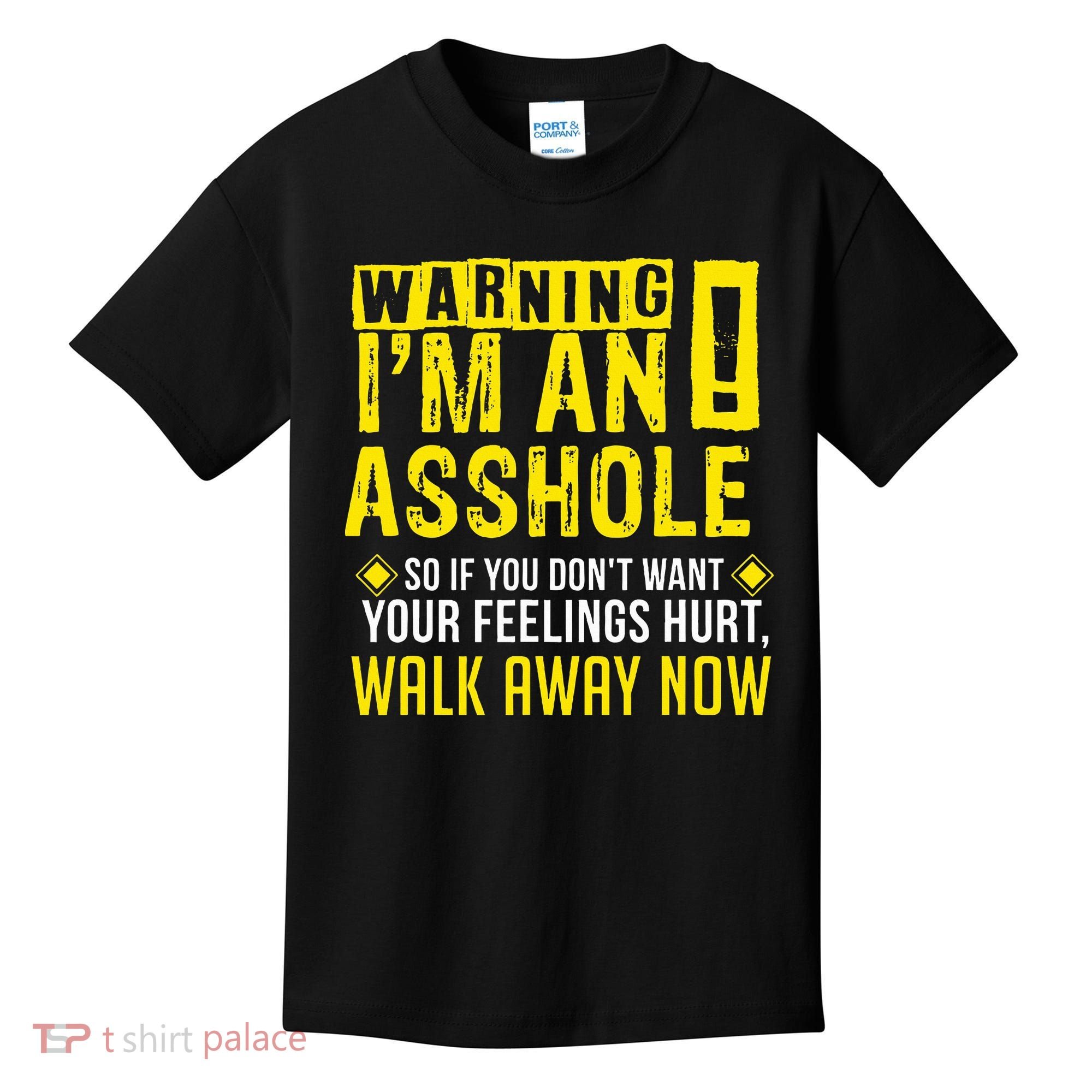Asshole Assholes Warning Vulgar Profanity Fun Gag Gift Kids T-Shirt