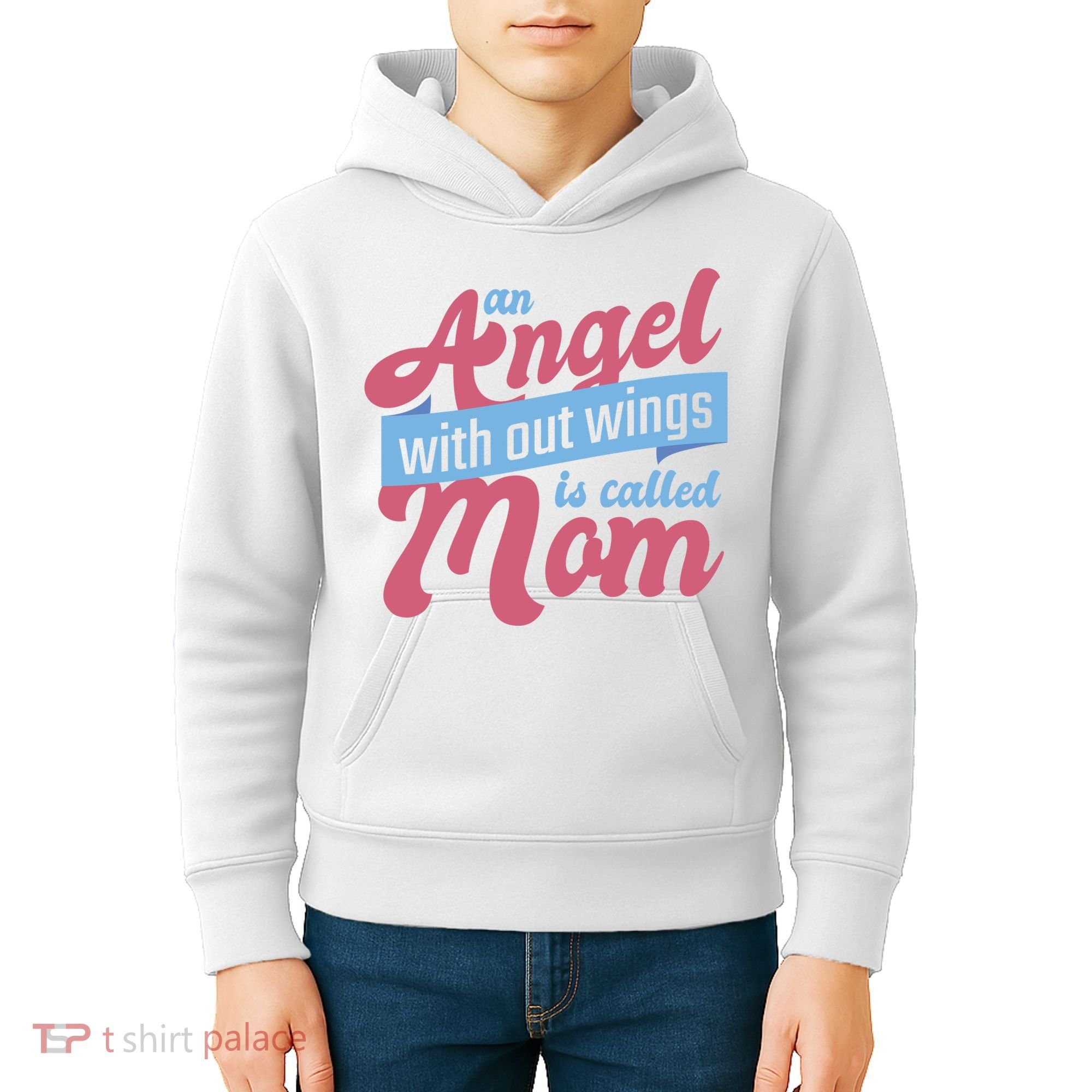 An Angel Without Wings Is Called Mom Kids Hoodie