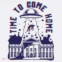 Alien Abduction White House Bucket Hat thumb 4