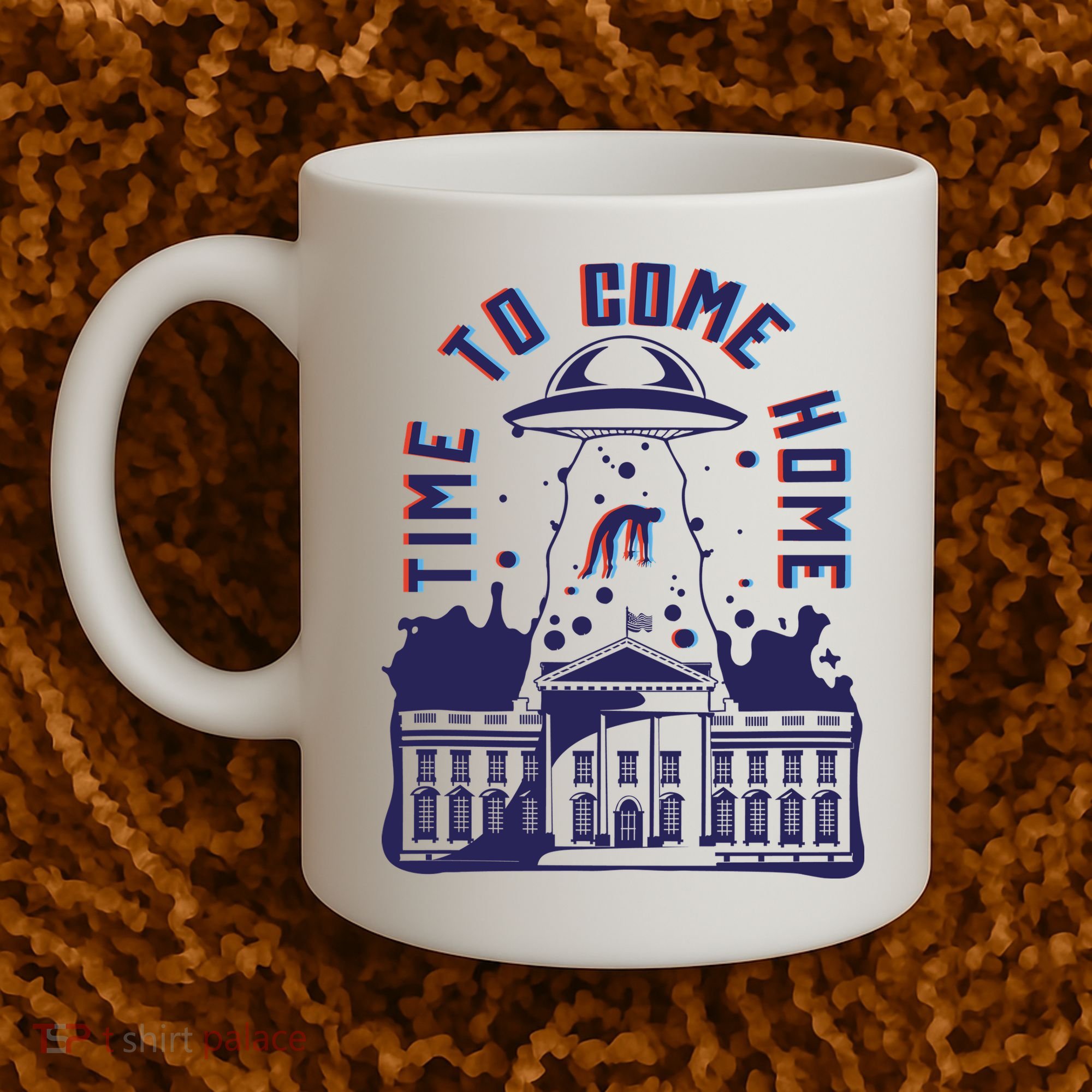 Alien Abduction White House Coffee Mug