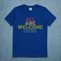 All Are Welcome Here Immigration Retro 70s Vintage Gift T-Shirt thumb 5