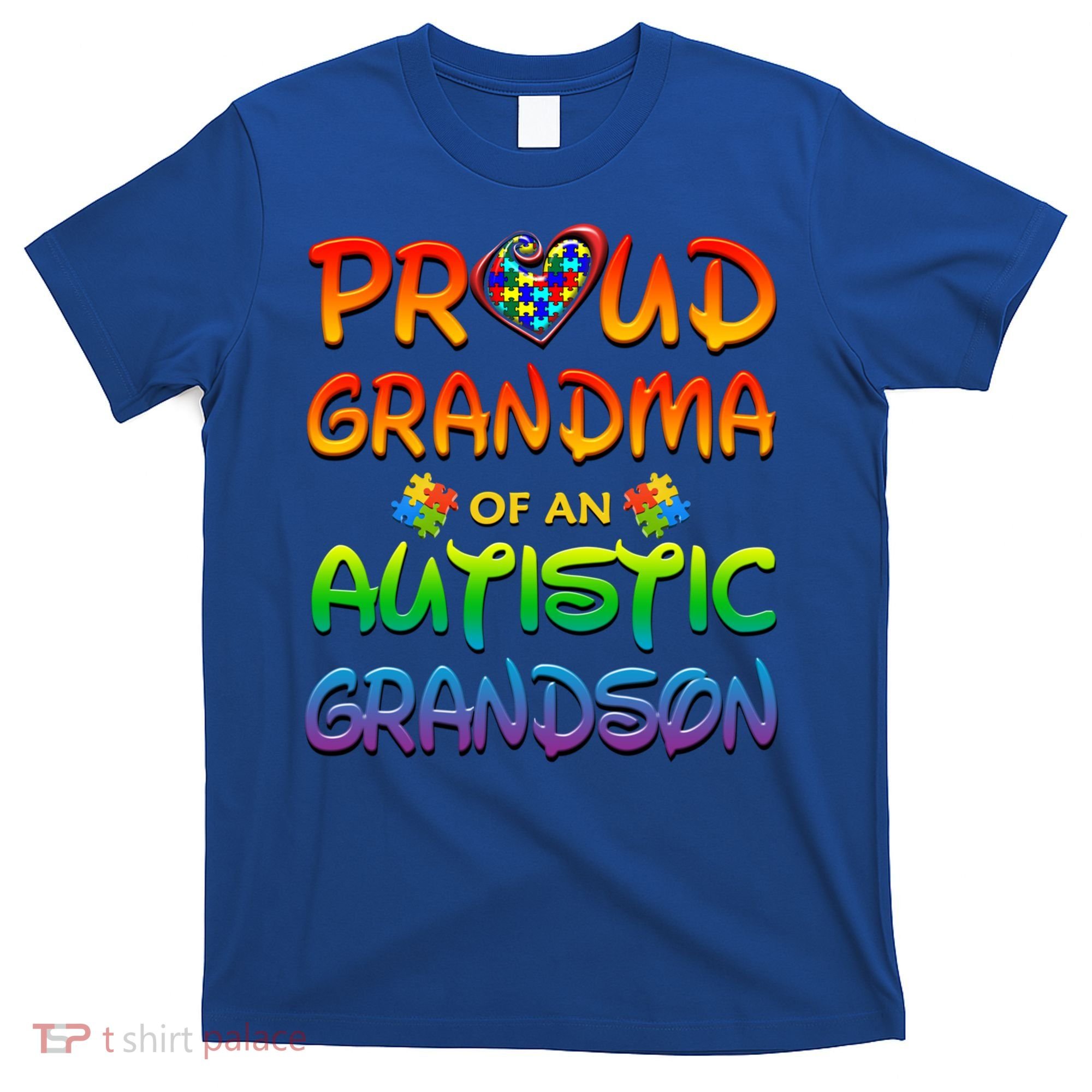 Autism Awareness Wear Proud Grandma Of Grandson Cool Gift T-Shirt
