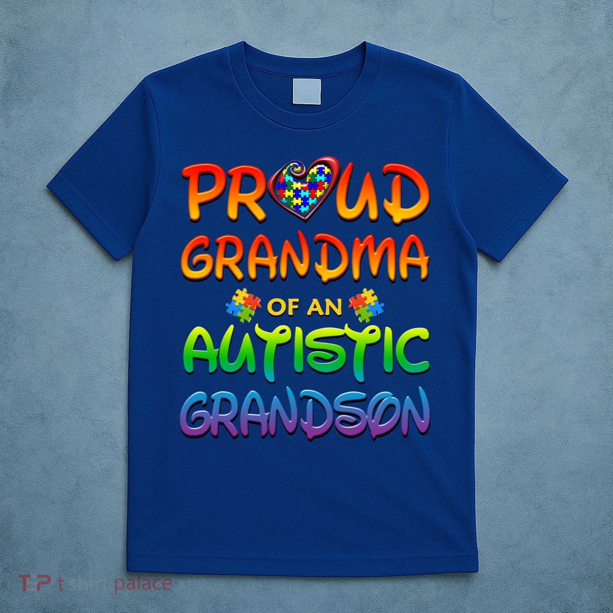 Autism Awareness Wear Proud Grandma Of Grandson Cool Gift T-Shirt