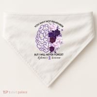 AlzheimerS Awareness You May Not Remember USA-Made Doggie Bandana thumb 0