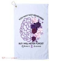 AlzheimerS Awareness You May Not Remember Golf Towel thumb 0