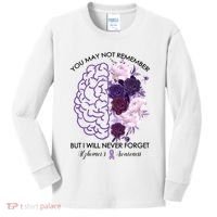 AlzheimerS Awareness You May Not Remember Kids Long Sleeve Shirt thumb 0