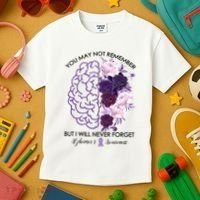 AlzheimerS Awareness You May Not Remember Kids T-Shirt thumb 3