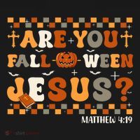 Autumn Are You Falloween Jesus Christian Halloween Pumpkin Mousepad thumb 1