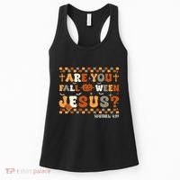 Autumn Are You Falloween Jesus Christian Halloween Pumpkin Women's Tank Top thumb 0