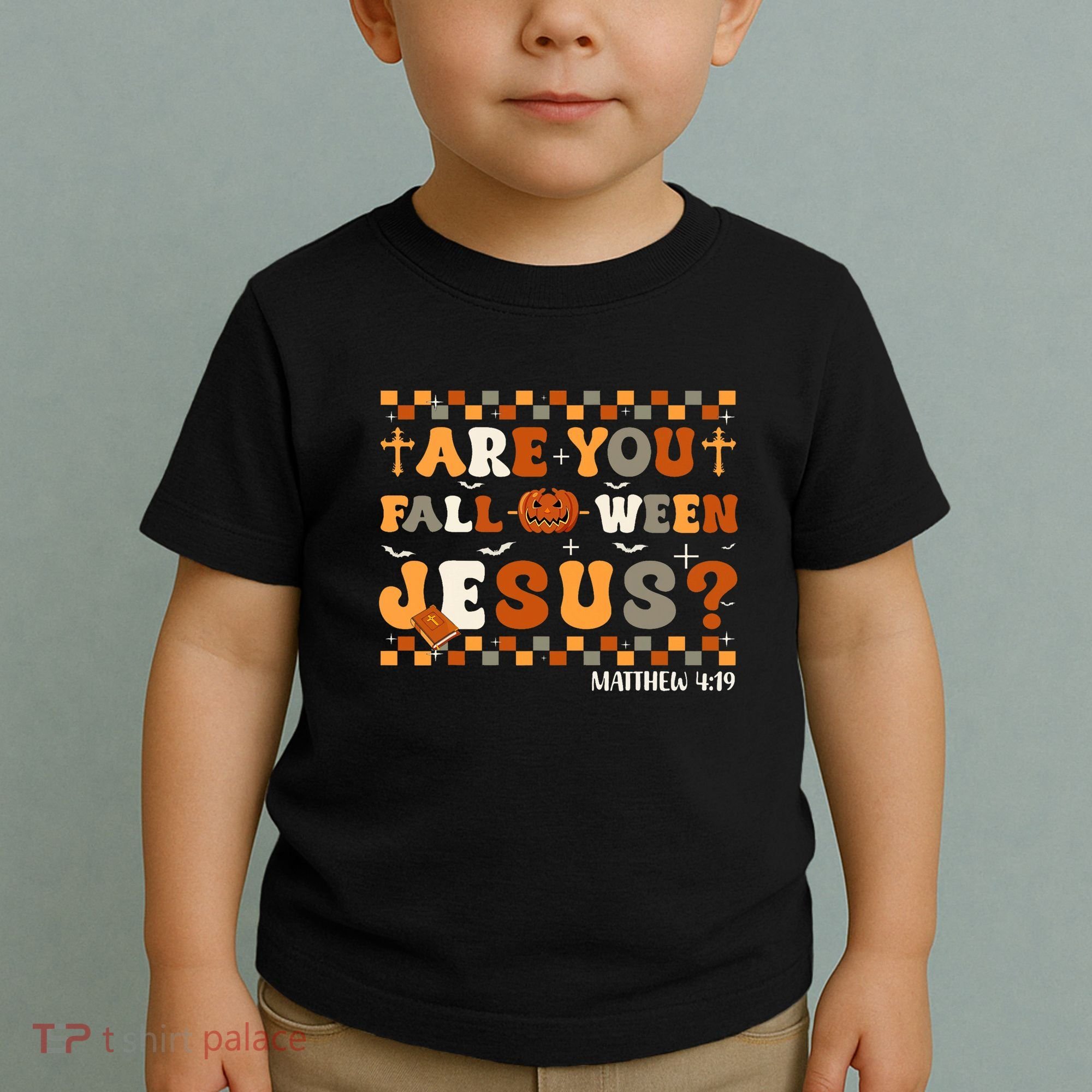 Autumn Are You Falloween Jesus Christian Halloween Pumpkin Toddler T-Shirt