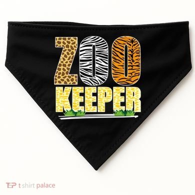 African Animals Zebra Giraffe Zookeeper Zoo Keeper USA-Made Doggie Bandana