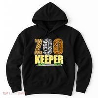African Animals Zebra Giraffe Zookeeper Zoo Keeper Hoodie thumb 0
