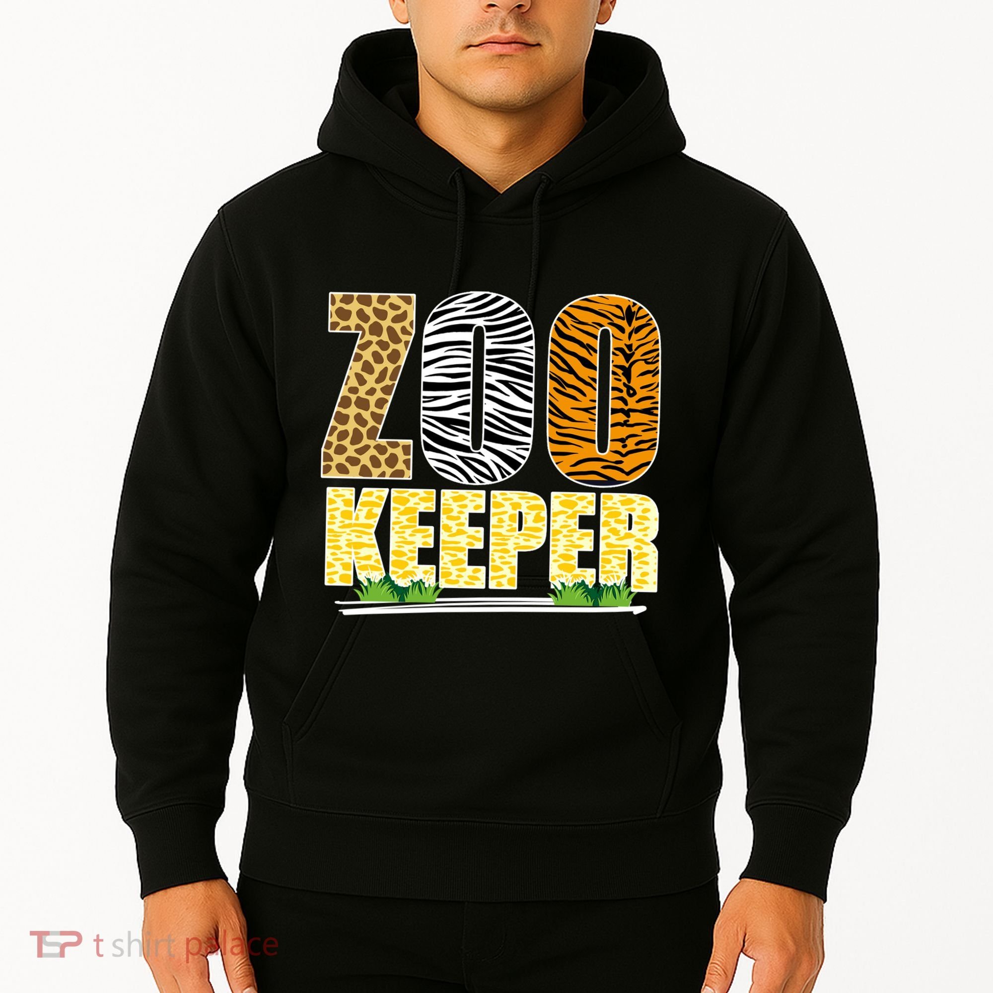African Animals Zebra Giraffe Zookeeper Zoo Keeper Hoodie