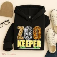 African Animals Zebra Giraffe Zookeeper Zoo Keeper Hoodie thumb 4