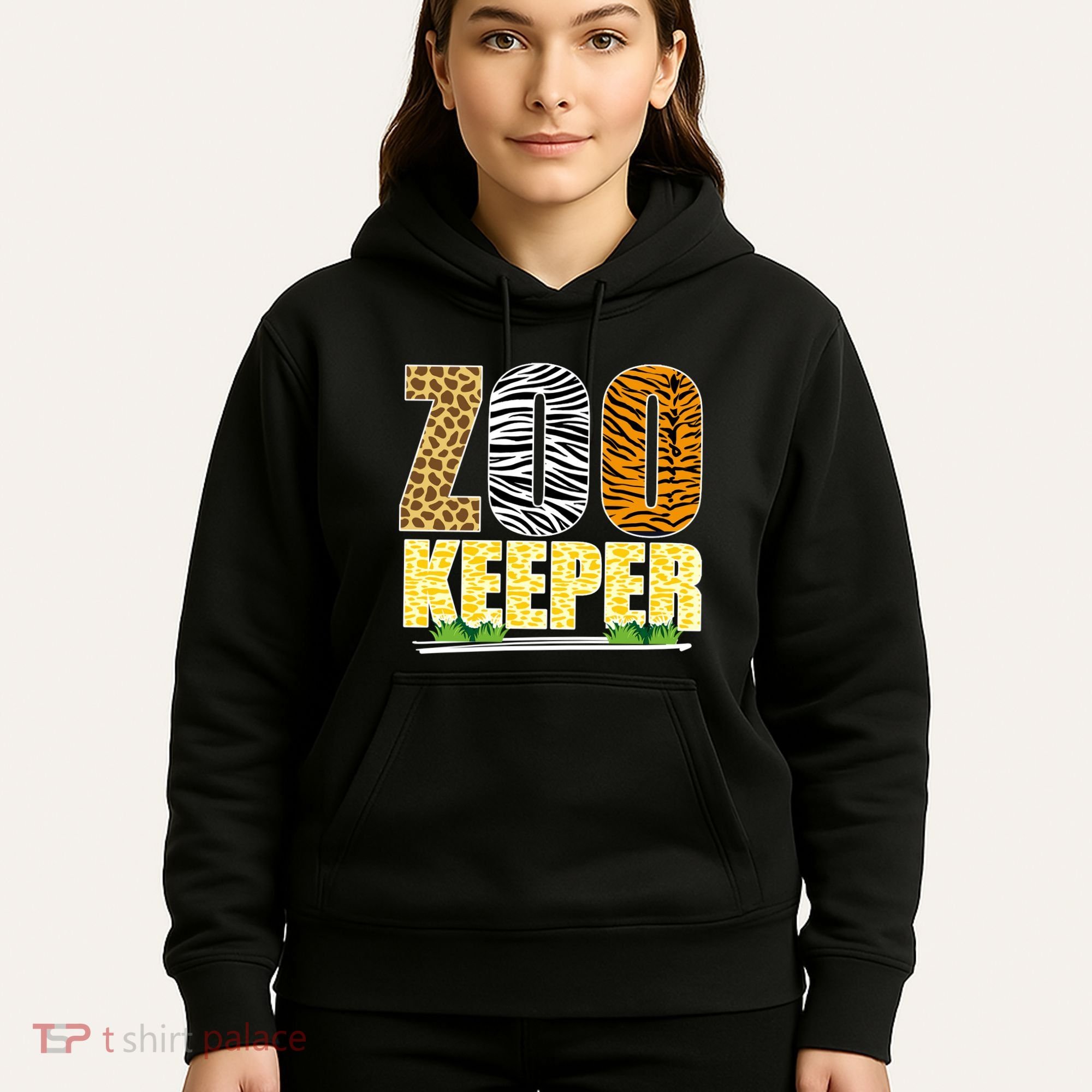 African Animals Zebra Giraffe Zookeeper Zoo Keeper Hoodie