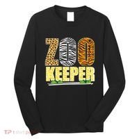 African Animals Zebra Giraffe Zookeeper Zoo Keeper Long Sleeve Shirt thumb 0