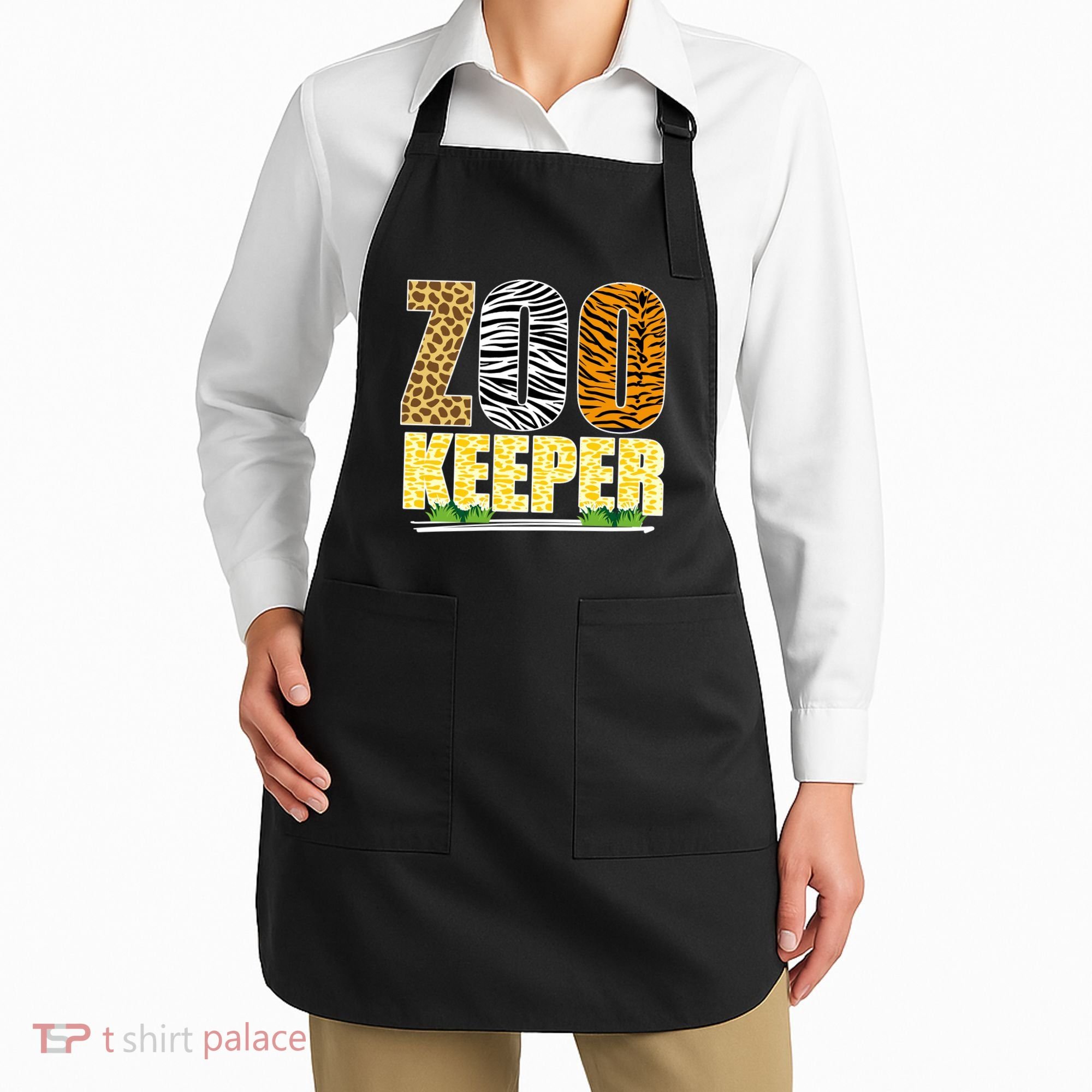 African Animals Zebra Giraffe Zookeeper Zoo Keeper Apron