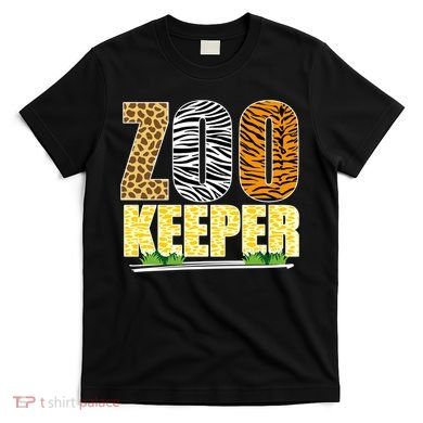 African Animals Zebra Giraffe Zookeeper Zoo Keeper T-Shirt
