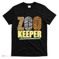 African Animals Zebra Giraffe Zookeeper Zoo Keeper T-Shirt thumb 0