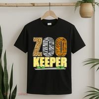 African Animals Zebra Giraffe Zookeeper Zoo Keeper T-Shirt thumb 2